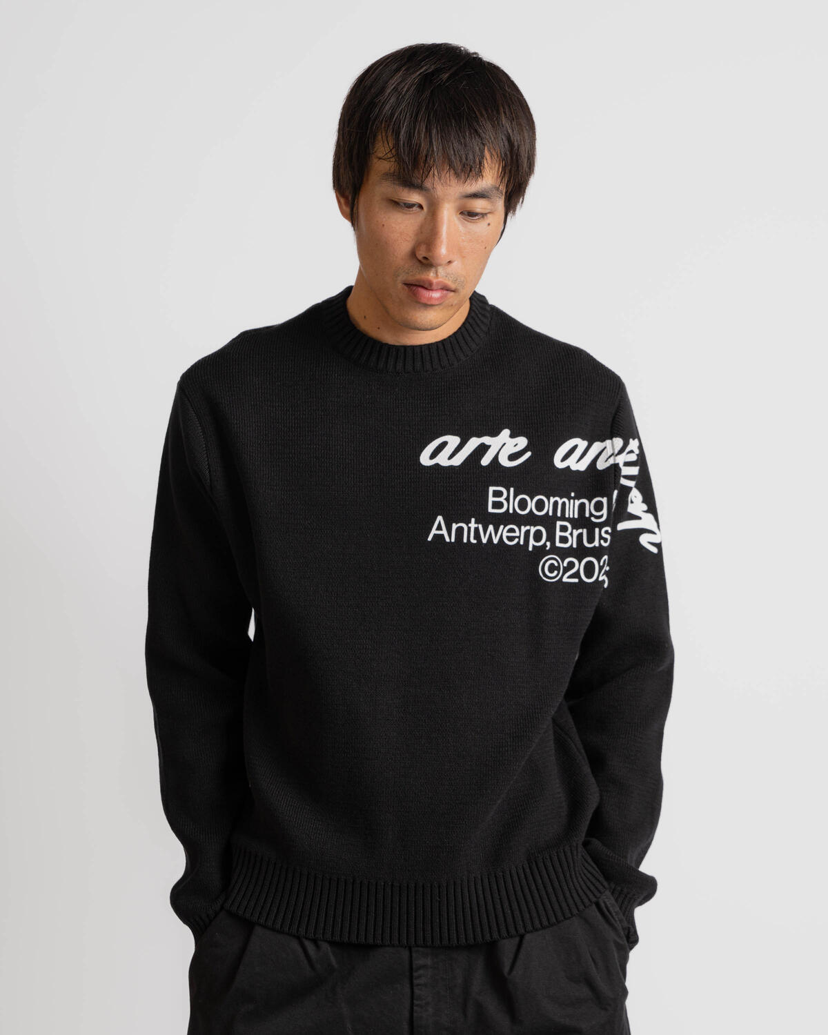 Arte Antwerp Blooming Ideas Knit | AW24-153K-BLK | AFEW STORE